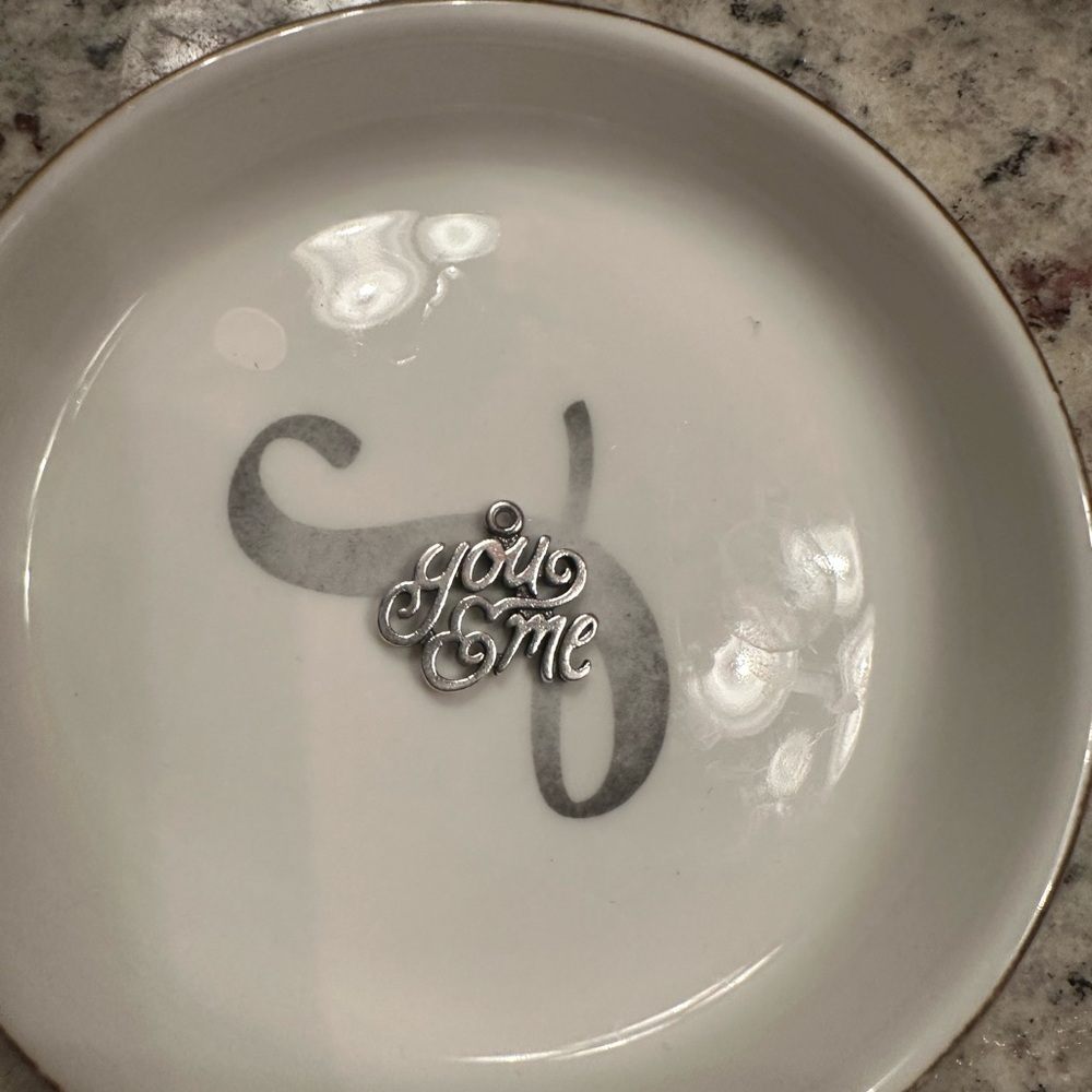 Silver 'You & Me' Charm